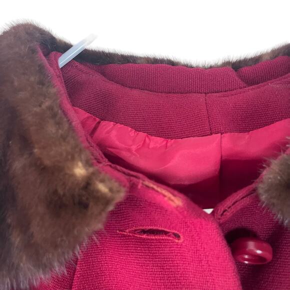 Rogues Gallery Vintage Women's Size Medium 100% Pure Wool Trench Pea Coat - Picture 4 of 14